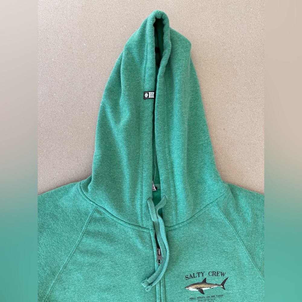 Salty Crew — Boyfriend Fit Green Full-Zip Hooded Sweatshirt — Size XL — NWT - Picture 9 of 16